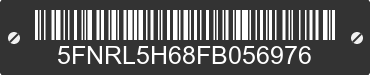 2015 HONDA Odyssey 5FNRL5H68FB056976 VIN decoded