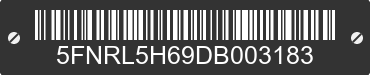 2013 HONDA Odyssey 5FNRL5H69DB003183 VIN decoded