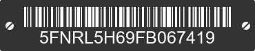 2015 HONDA Odyssey 5FNRL5H69FB067419 VIN decoded