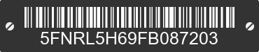 2015 HONDA Odyssey 5FNRL5H69FB087203 VIN decoded
