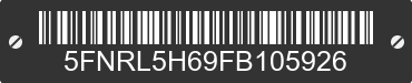 2015 HONDA Odyssey 5FNRL5H69FB105926 VIN decoded