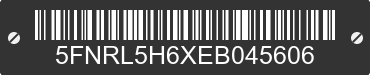 2014 HONDA Odyssey 5FNRL5H6XEB045606 VIN decoded