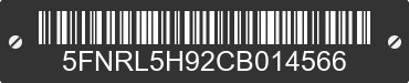 2012 HONDA Odyssey 5FNRL5H92CB014566 VIN decoded