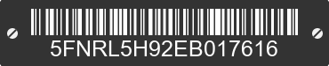 2014 HONDA Odyssey 5FNRL5H92EB017616 VIN decoded