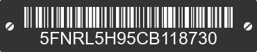 2012 HONDA Odyssey 5FNRL5H95CB118730 VIN decoded