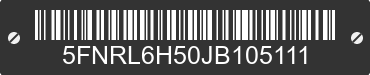 2018 HONDA Odyssey 5FNRL6H50JB105111 VIN decoded
