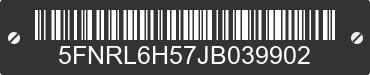 2018 HONDA Odyssey 5FNRL6H57JB039902 VIN decoded