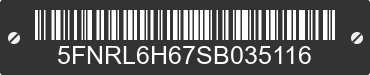 2025 HONDA Odyssey 5FNRL6H67SB035116 VIN decoded