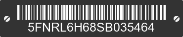 2025 HONDA Odyssey 5FNRL6H68SB035464 VIN decoded