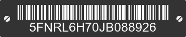 2018 HONDA Odyssey 5FNRL6H70JB088926 VIN decoded