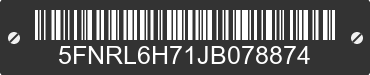 2018 HONDA Odyssey 5FNRL6H71JB078874 VIN decoded