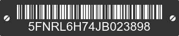 2018 HONDA Odyssey 5FNRL6H74JB023898 VIN decoded