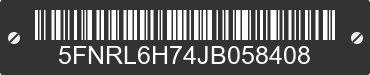 2018 HONDA Odyssey 5FNRL6H74JB058408 VIN decoded