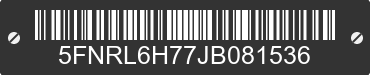 2018 HONDA Odyssey 5FNRL6H77JB081536 VIN decoded