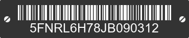2018 HONDA Odyssey 5FNRL6H78JB090312 VIN decoded