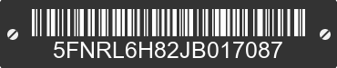 2018 HONDA Odyssey 5FNRL6H82JB017087 VIN decoded