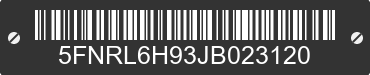 2018 HONDA Odyssey 5FNRL6H93JB023120 VIN decoded