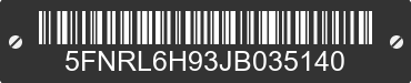 2018 HONDA Odyssey 5FNRL6H93JB035140 VIN decoded