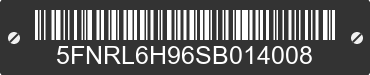 2025 HONDA Odyssey 5FNRL6H96SB014008 VIN decoded