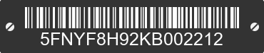 2019 HONDA Passport 5FNYF8H92KB002212 VIN decoded