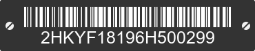 2006 HONDA Pilot 2HKYF18196H500299 VIN decoded