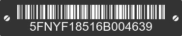 2006 HONDA Pilot 5FNYF18516B004639 VIN decoded