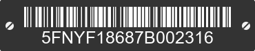 2007 HONDA Pilot 5FNYF18687B002316 VIN decoded