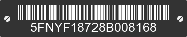 2008 HONDA Pilot 5FNYF18728B008168 VIN decoded