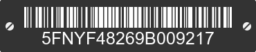 2009 HONDA Pilot 5FNYF48269B009217 VIN decoded