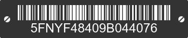 2009 HONDA Pilot 5FNYF48409B044076 VIN decoded