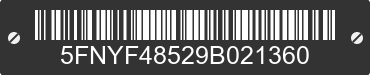 2009 HONDA Pilot 5FNYF48529B021360 VIN decoded