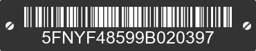 2009 HONDA Pilot 5FNYF48599B020397 VIN decoded
