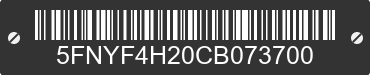 2012 HONDA Pilot 5FNYF4H20CB073700 VIN decoded