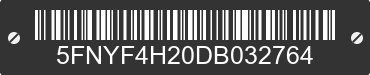 2013 HONDA Pilot 5FNYF4H20DB032764 VIN decoded