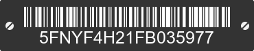 2015 HONDA Pilot 5FNYF4H21FB035977 VIN decoded