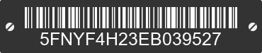 2014 HONDA Pilot 5FNYF4H23EB039527 VIN decoded