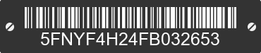 2015 HONDA Pilot 5FNYF4H24FB032653 VIN decoded