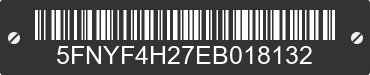 2014 HONDA Pilot 5FNYF4H27EB018132 VIN decoded