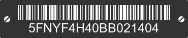 2011 HONDA Pilot 5FNYF4H40BB021404 VIN decoded