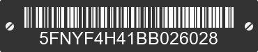 2011 HONDA Pilot 5FNYF4H41BB026028 VIN decoded