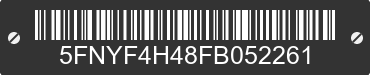 2015 HONDA Pilot 5FNYF4H48FB052261 VIN decoded
