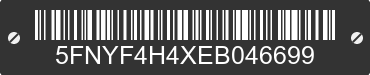 2014 HONDA Pilot 5FNYF4H4XEB046699 VIN decoded