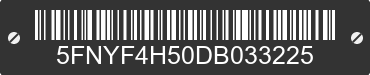2013 HONDA Pilot 5FNYF4H50DB033225 VIN decoded