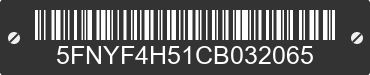 2012 HONDA Pilot 5FNYF4H51CB032065 VIN decoded