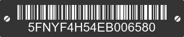 2014 HONDA Pilot 5FNYF4H54EB006580 VIN decoded