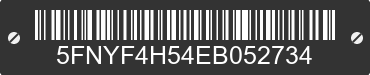 2014 HONDA Pilot 5FNYF4H54EB052734 VIN decoded
