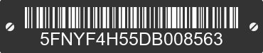 2013 HONDA Pilot 5FNYF4H55DB008563 VIN decoded