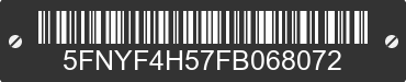 2015 HONDA Pilot 5FNYF4H57FB068072 VIN decoded