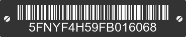 2015 HONDA Pilot 5FNYF4H59FB016068 VIN decoded