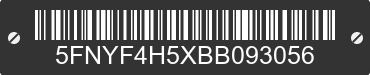 2011 HONDA Pilot 5FNYF4H5XBB093056 VIN decoded